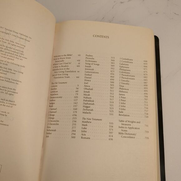 Holy Bible New Living Translation Red Letter Tyndale Gift & Award Edition 1997 - Picture 4 of 11